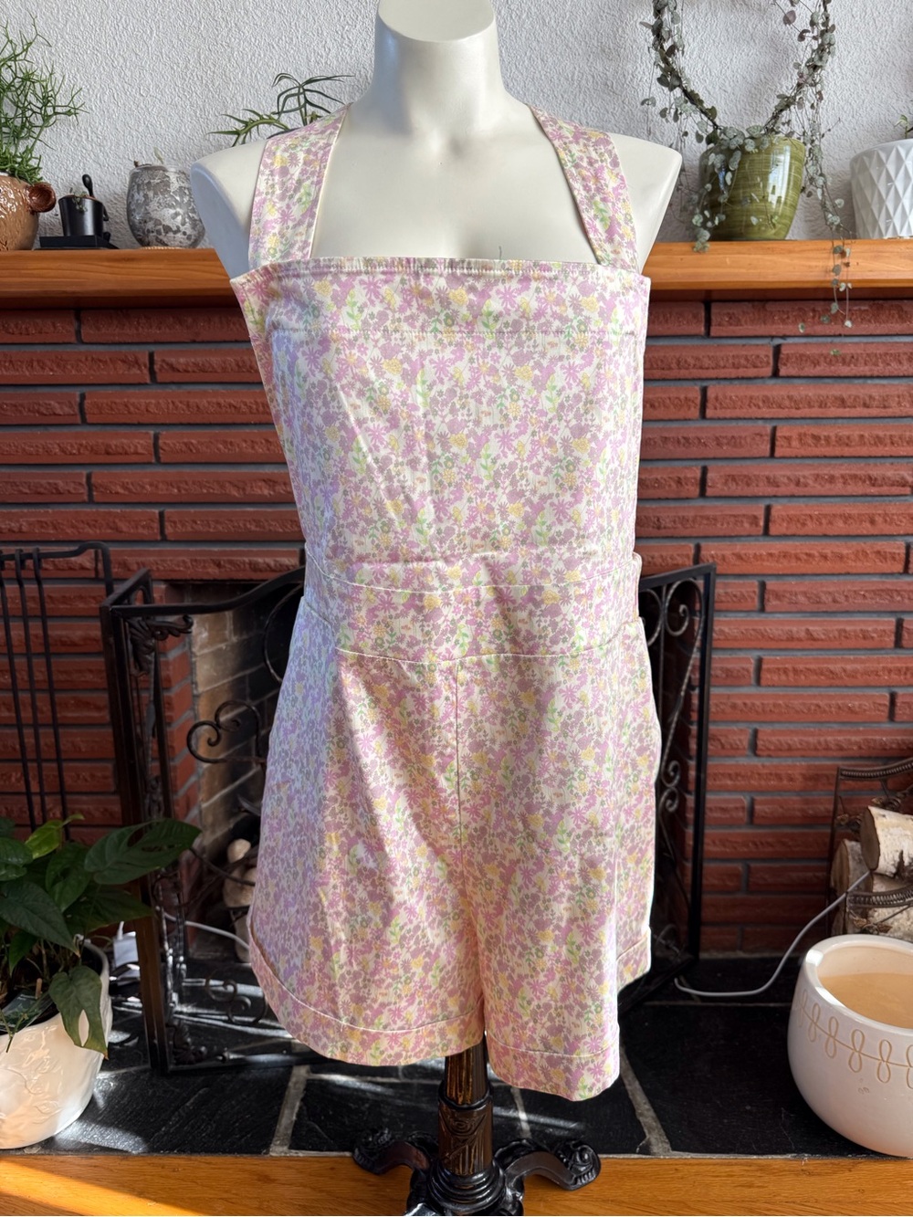 Smash + Tess Floral Halter Romper in Pink floral NWOT